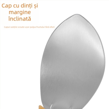 Instrument pentru fructe: lingură-despărțitor pentru mango și tăietor de fructe pentru mango, pepene și avocado — oțel inoxidabil