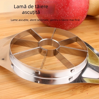 Tăietor din oțel inoxidabil pentru fructe, divizor de mere în opt părți, eliminator de sâmburi pentru mango, separator de fructe