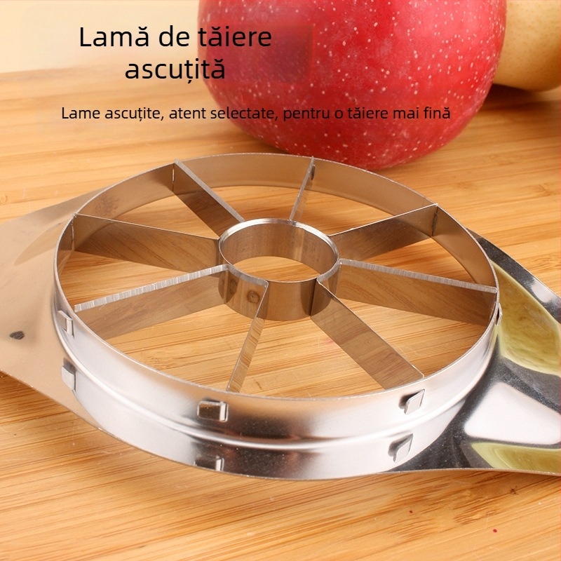 Tăietor din oțel inoxidabil pentru fructe, divizor de mere în opt părți, eliminator de sâmburi pentru mango, separator de fructe