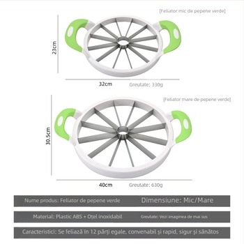 Divizor din oțel inoxidabil pentru pepene și corer de mere