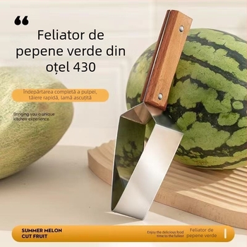 Tăietor din oțel inoxidabil 430 pentru pepene – tăiere în cuburi a fructelor, dispozitiv triunghiular de separare