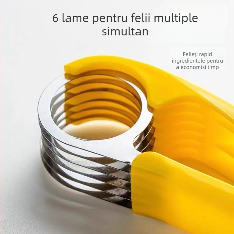 Tăietor de banane din oțel inoxidabil, divizor pentru fructe și tăietor de cârnați