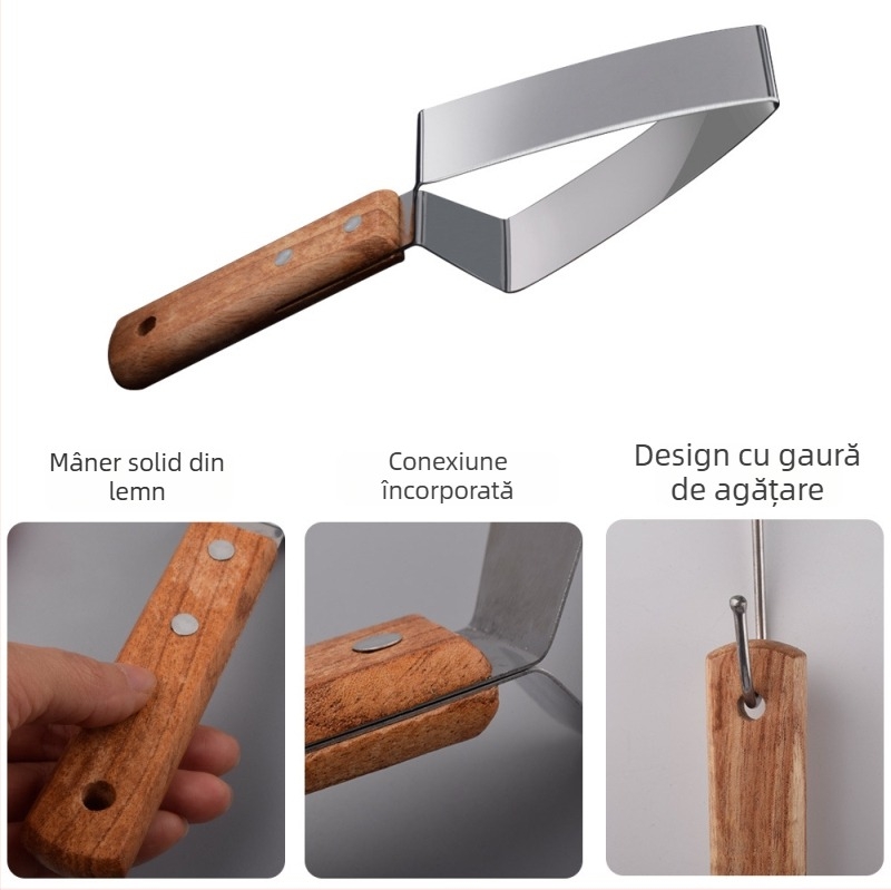 Feliator de pepene cu mâner din lemn, tăietor din oțel inoxidabil