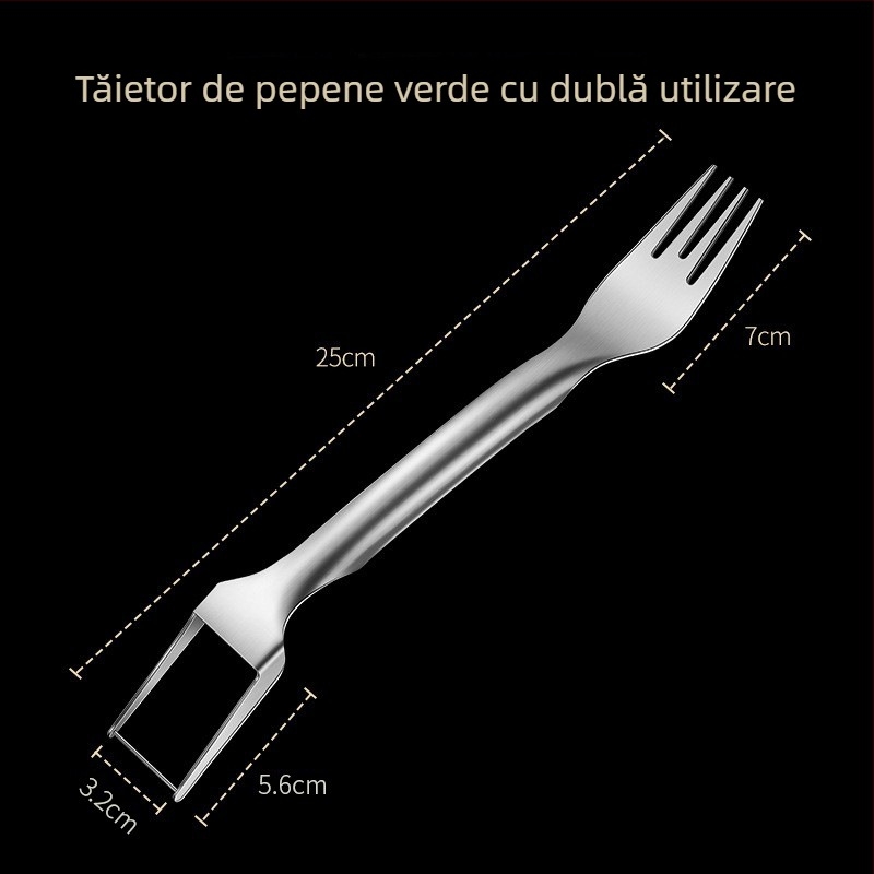 Tăietor din oțel inoxidabil pentru pepene roșu, cu funcții duale, separator de fructe pentru uz casnic
