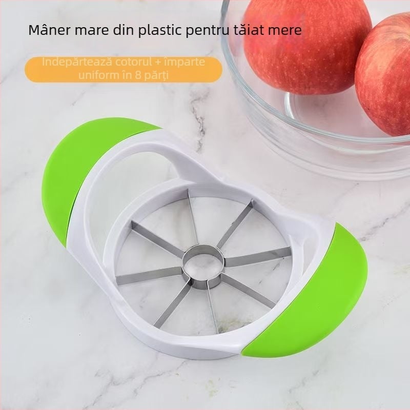 Tăietor de fructe din oțel inoxidabil, pentru felii și scoaterea sâmburilor din mere și lămâi, dimensiune mare