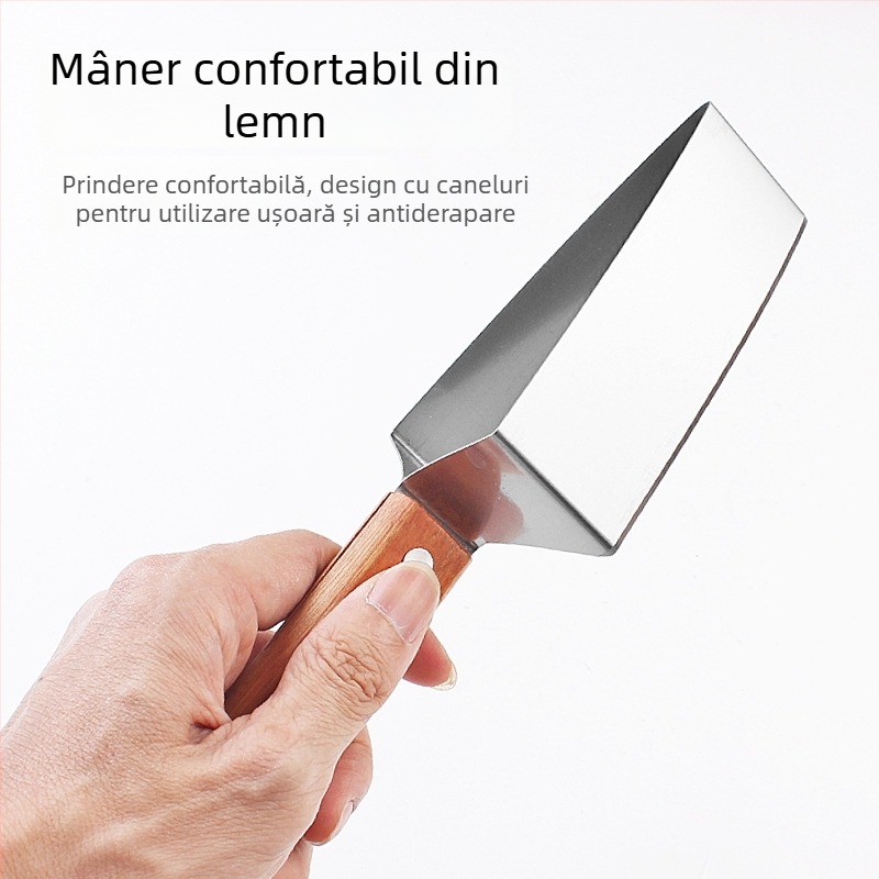 Tăietor din oțel inoxidabil pentru pepeni – instrument pentru tăiere în cuburi a pepenilor, cantaloup și honeydew, formă triunghiulară