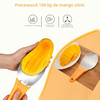 Unelte multifuncționale pentru mango: scoaterea pulpei, tăierea în cuburi a fructelor, linguriță pentru fructe, tăierea pepenilor în bucăți