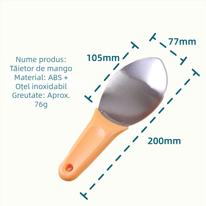 Unelte multifuncționale pentru mango: scoaterea pulpei, tăierea în cuburi a fructelor, linguriță pentru fructe, tăierea pepenilor în bucăți