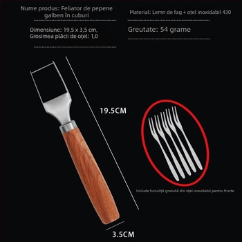 Tăietor din oțel inoxidabil pentru pepene – cuburi și felii – ustensilă de bucătărie pentru fructe