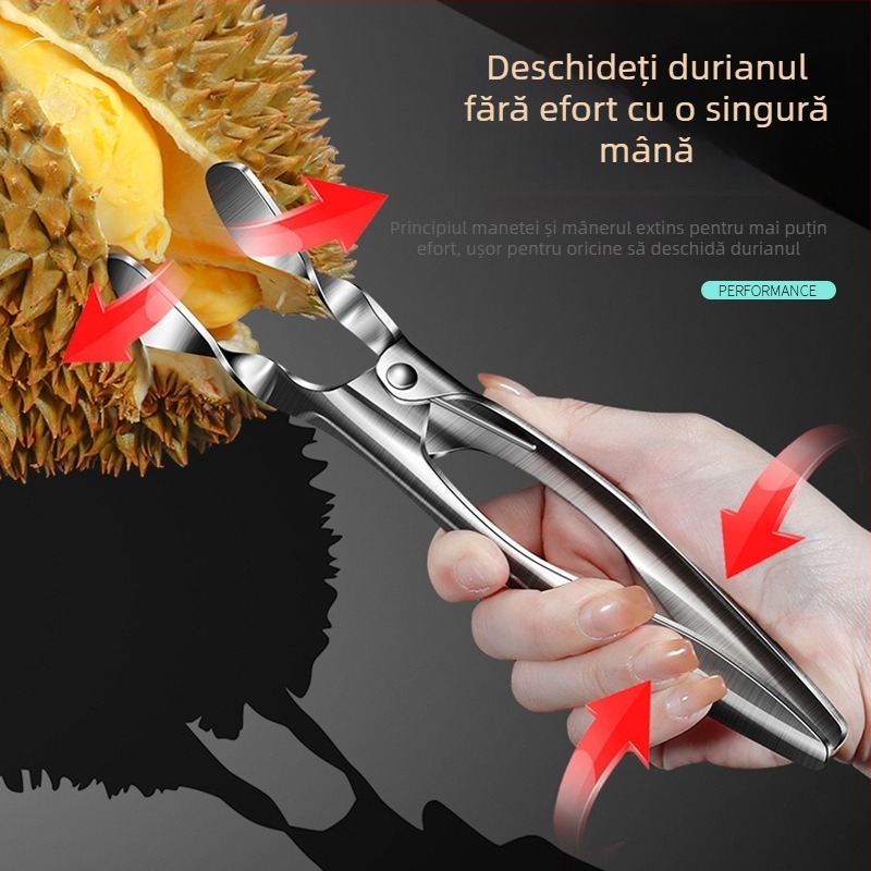 Deschizător de durian din oțel inoxidabil 304, instrument multifuncțional pentru uz casnic și comercial