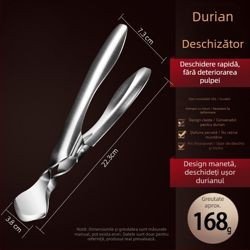 Deschizător de durian din oțel inoxidabil 304, instrument multifuncțional pentru uz casnic și comercial