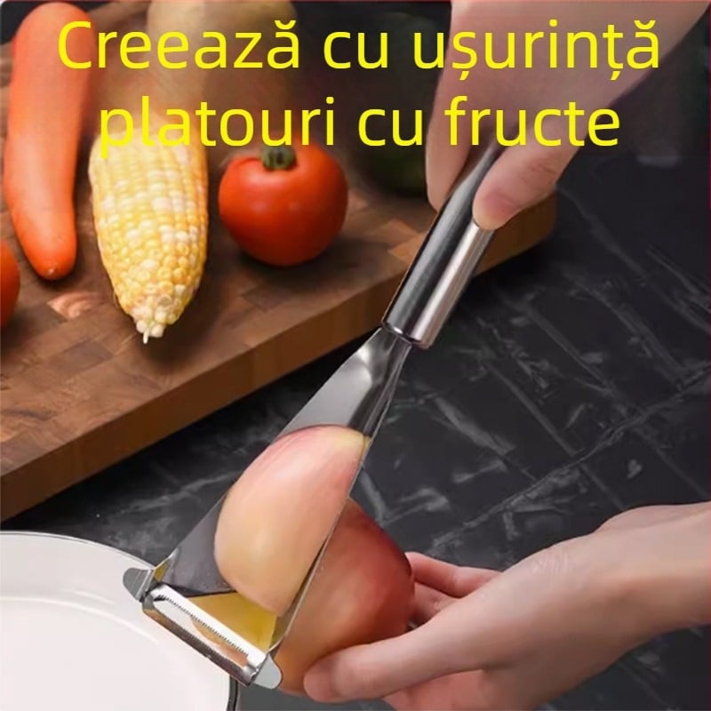 Cuțit triunghiular din oțel inoxidabil pentru tăierea fructelor și aranjarea platoului de fructe, separator decorativ
