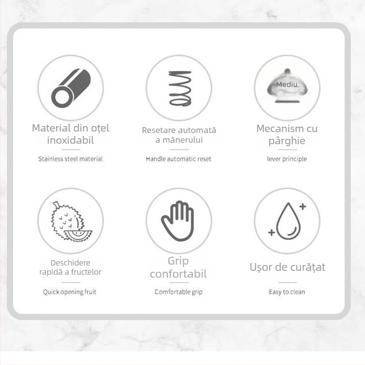 Instrument de deschidere a durianului cu clește și cuțit pentru decojire