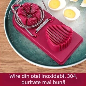 Feliator de ouă multifuncțional cu cârlig pentru uz casnic, din oțel inoxidabil