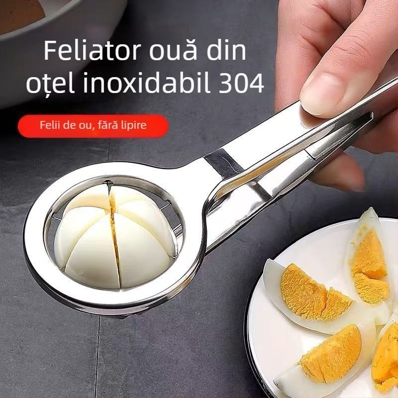 Tăietor de ouă din oțel inoxidabil 304, divizor pentru ouă, design modern minimalist