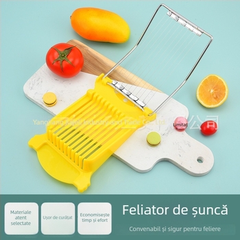 Feliator de bucătărie multifuncțional: feliator pentru șuncă și mezeluri, tăietor pentru ouă, tăietor pentru fructe și banane, separator de legume, tăietor de brânză