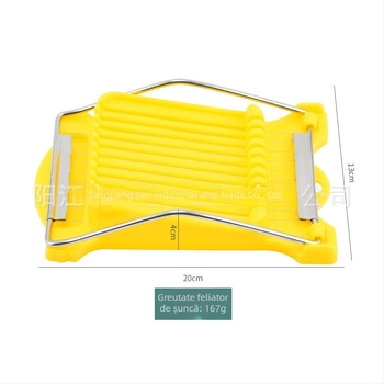 Feliator de bucătărie multifuncțional: feliator pentru șuncă și mezeluri, tăietor pentru ouă, tăietor pentru fructe și banane, separator de legume, tăietor de brânză