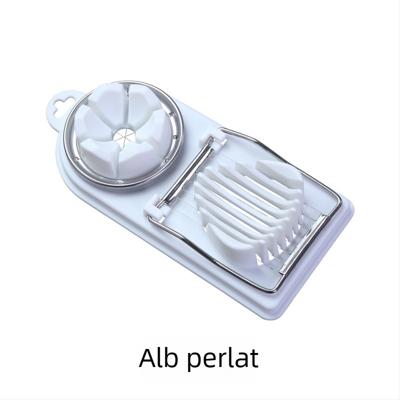 Tăietor de ouă din oțel inoxidabil – cu două funcții, multifuncțional pentru ouă și ouă conservate