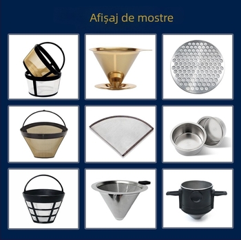 Filtru de cafea din oțel inoxidabil 304, filtru metalic pentru ibric de cafea, fără filtru de hârtie, portabil, stil ușor luxos
