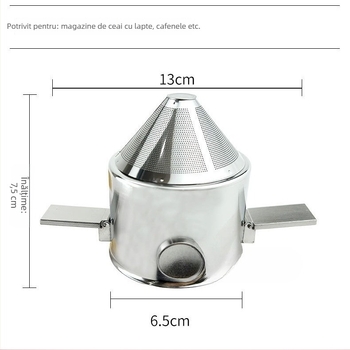 Filtru de cafea din oțel inoxidabil Little Angel, portabil, reutilizabil, fără filtru de hârtie, pentru cafea în aer liber
