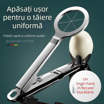 Tăietor de ouă din oțel inoxidabil pentru uz casnic, aparat multifuncțional pentru felierea ouălor în bucătărie