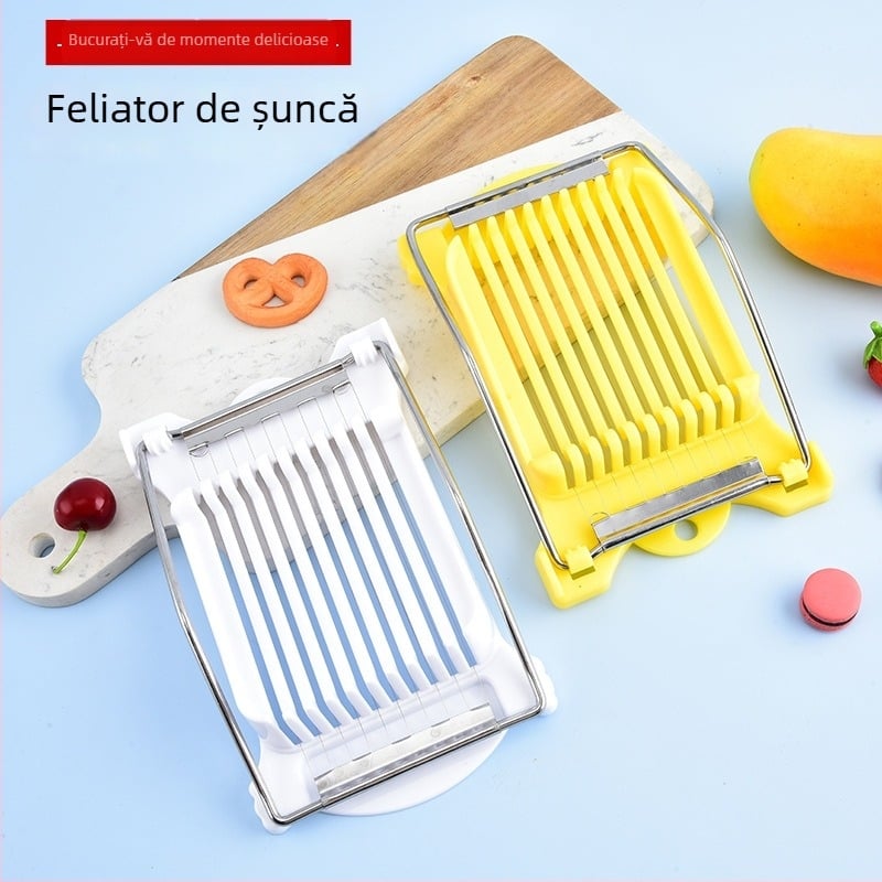 Feliator de 5 mm pentru șuncă, mezeluri și cârnat – instrument de tăiere pentru ouă și cartofi