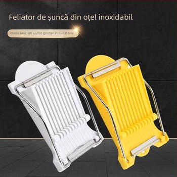 Slicer de bucătărie pentru șuncă, cartofi fierți și ouă; feliator din oțel inoxidabil pentru hot dog