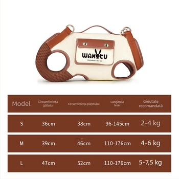 Wakytu Lesă din pânză respirabilă pentru pisici și câini, Curea de umăr cross-body, Portabilă