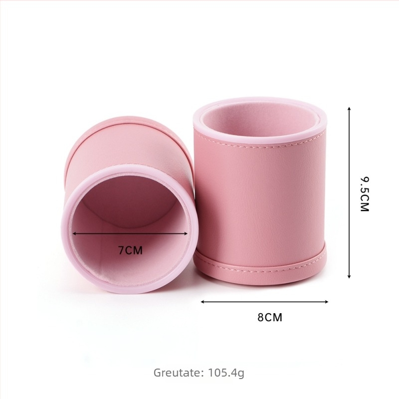 Set personalizat de cupe pentru zaruri, din catifea, PU, cupă silențioasă, culoare și mărime personalizabile, imprimare logo disponibil