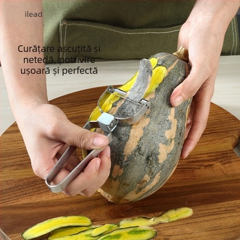 Alude decojitor din oțel inoxidabil pentru fructe și legume – multifuncțional, feliere în fâșii (julienne) și răzuit pentru cartofi