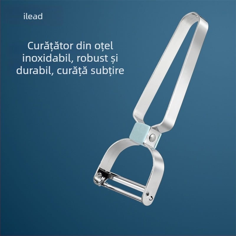 Alude decojitor din oțel inoxidabil pentru fructe și legume – multifuncțional, feliere în fâșii (julienne) și răzuit pentru cartofi