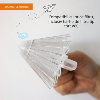 Coffee Elephant – Greutate de hârtie pentru filtru cafea și recipient pentru filtrare, utilizare dublă pentru V60