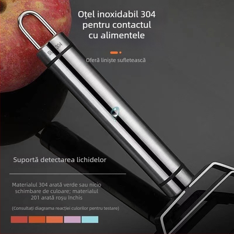 Unealtă de bucătărie din oțel inoxidabil, multifuncțională – răzuitor, curățător de coajă și tăietor pentru cartofi și fructe