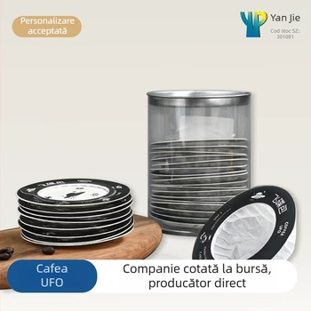 Yan Jie filtru de cafea UFO, hârtie pentru pour-over și drip coffee, filtru pentru cafea măcinată, pungă UFO drip în conservă