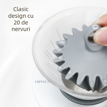Coffeeplus presă de hârtie pentru cafea la filtru preparată manual, V6, cu dispozitiv de presare din silicon rezistent la căldură
