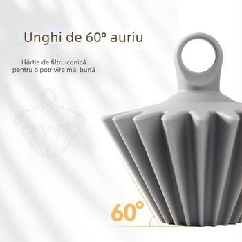 Coffeeplus presă de hârtie pentru cafea la filtru preparată manual, V6, cu dispozitiv de presare din silicon rezistent la căldură