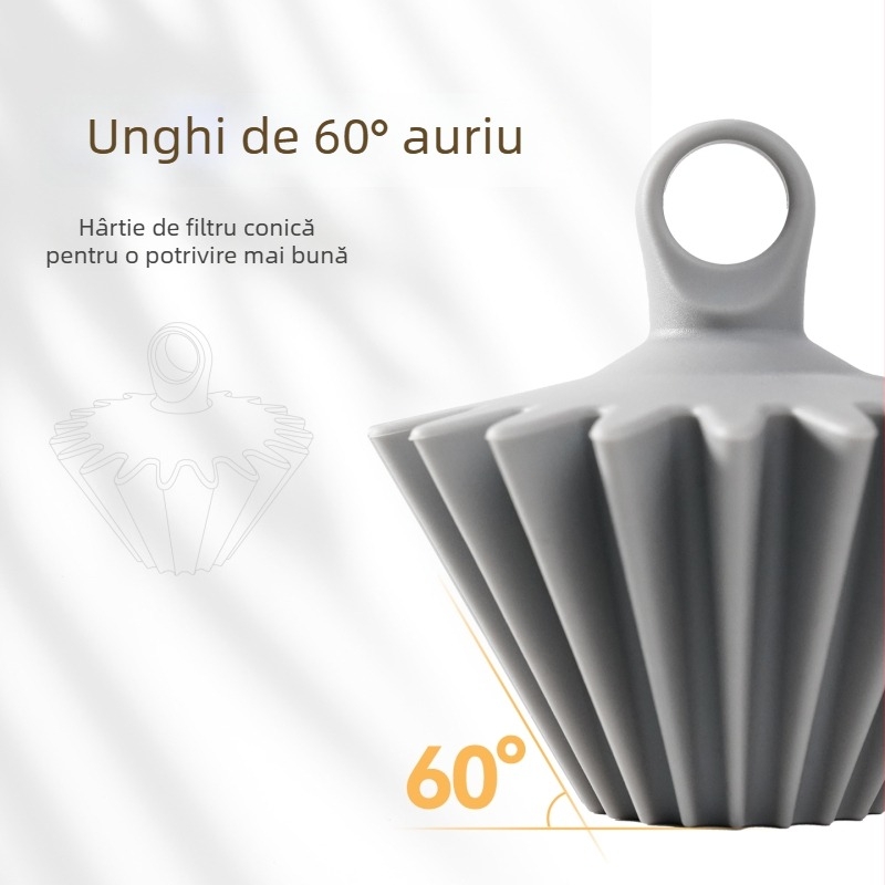 Coffeeplus presă de hârtie pentru cafea la filtru preparată manual, V6, cu dispozitiv de presare din silicon rezistent la căldură