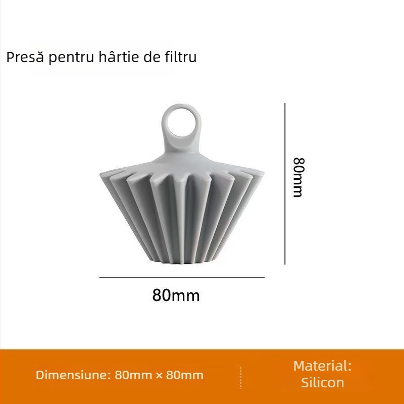 Coffeeplus presă de hârtie pentru cafea la filtru preparată manual, V6, cu dispozitiv de presare din silicon rezistent la căldură