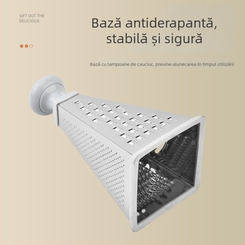 Rindea din oțel inoxidabil cu patru fețe, multifuncțională pentru legume, cartofi, ghimbir și usturoi