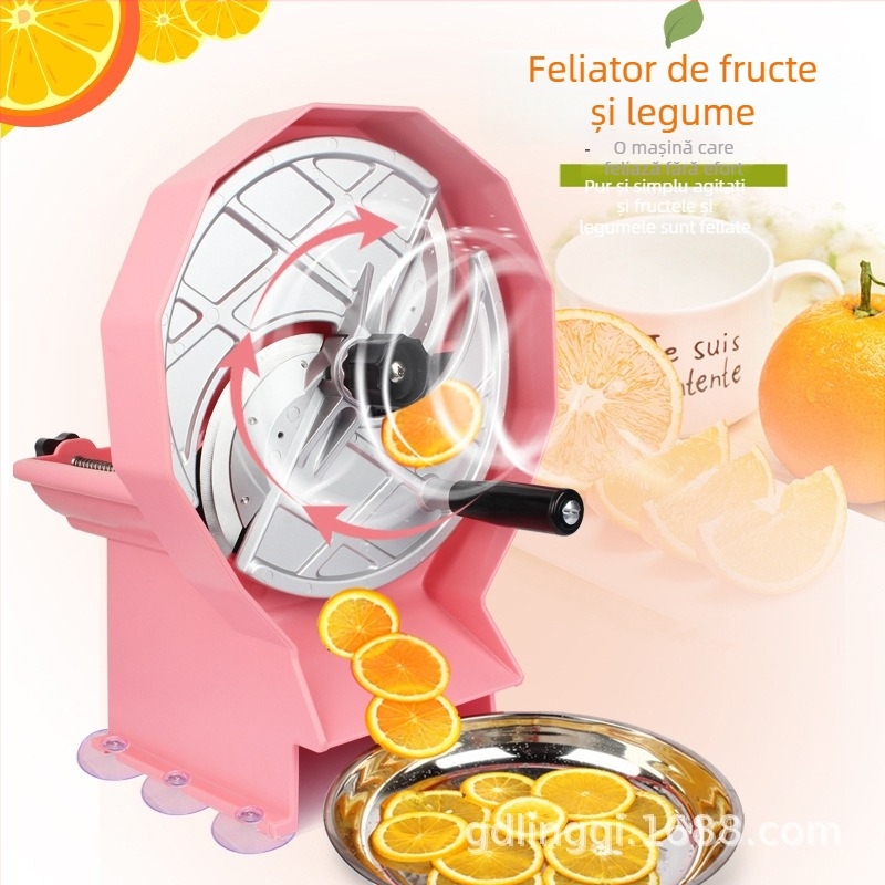 Tăietor de felii de lămâie și fructe – tăietor de bucătărie manual pentru uz casnic și cafenea, tăietor multifuncțional pentru fructe
