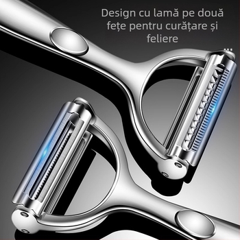 Cuțit de decojit din oțel inoxidabil, multifuncțional pentru cartofi, fructe și legume