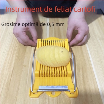 Tăietor de cartofi, feliator de șuncă și ouă – cutter de bucătărie multifuncțional pentru fructe și legume