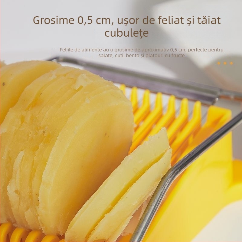 Tăietor de cartofi, feliator de șuncă și ouă – cutter de bucătărie multifuncțional pentru fructe și legume