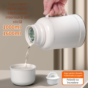 Termos cu interior din sticlă pentru uz casnic, design modern, izolare eficientă, capacitate mică