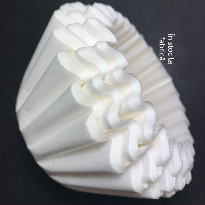 Filtru de cafea alb, în formă de bol, margine ondulată, 200 × 80 mm, 100 foi
