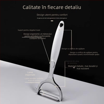 Răzătoare și curățitoare din oțel inoxidabil, multifuncțională pentru cartofi, ridichi și castraveți