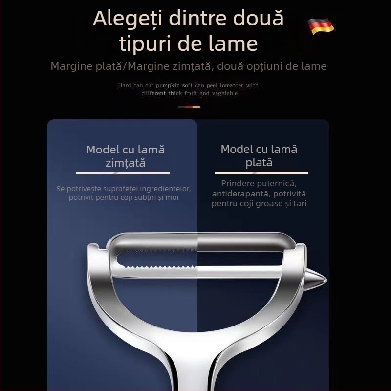 Răzătoare și curățitoare din oțel inoxidabil, multifuncțională pentru cartofi, ridichi și castraveți