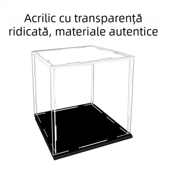 Cutie de afișare din acrilic pentru figurine – carcasă transparentă cu protecție împotriva prafului, 10×10×10 cm, 1 L, model jlc-41