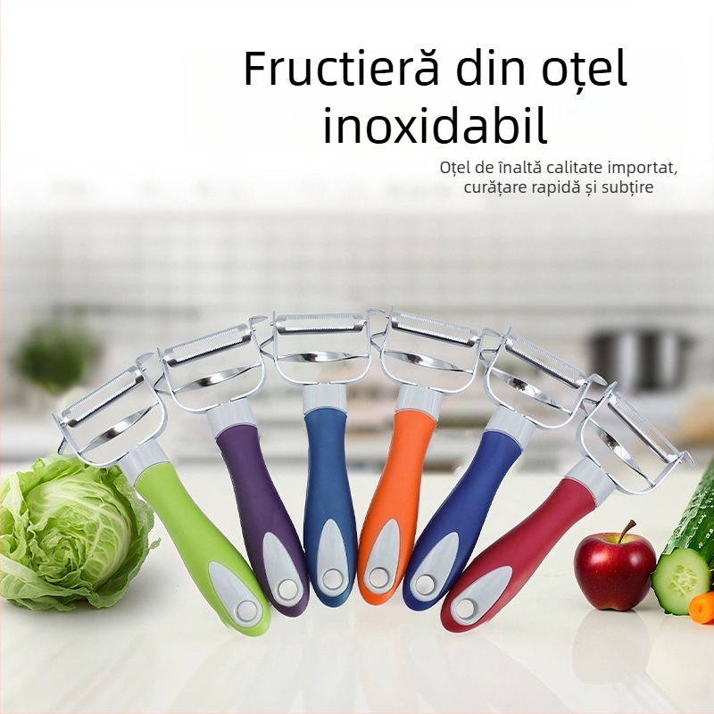 Cuțit de curățare din oțel inoxidabil, multifuncțional – pentru mere și cartofi, fructe și legume
