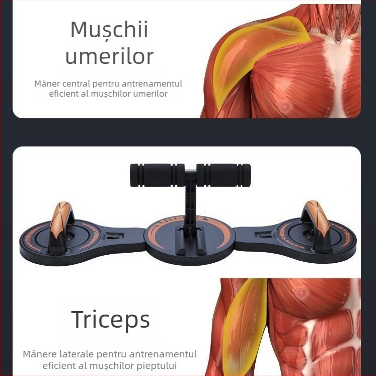 Mermaid aparat multifuncțional pentru abdomen, placă detașabilă pentru flotări, antrenament pentru abdomen și brațe